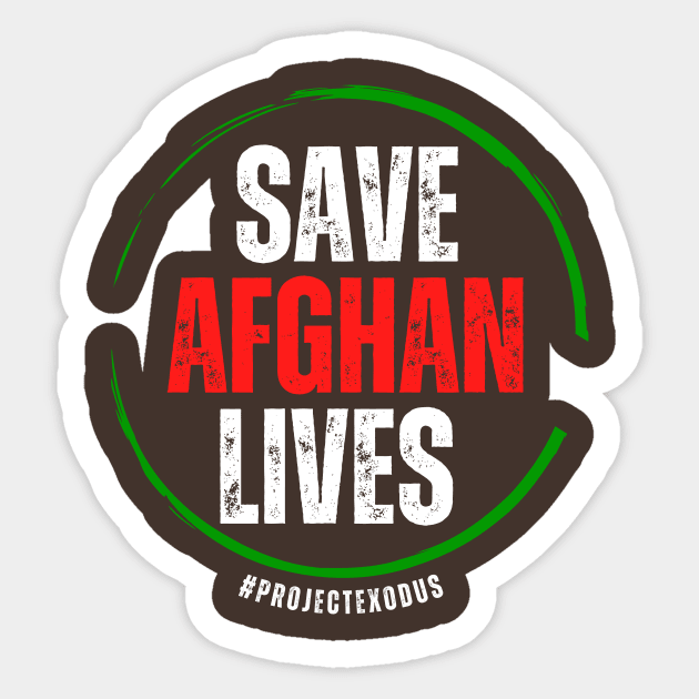 Save Afghan lives circle (dark background) Sticker by Pro Exodus Relief 